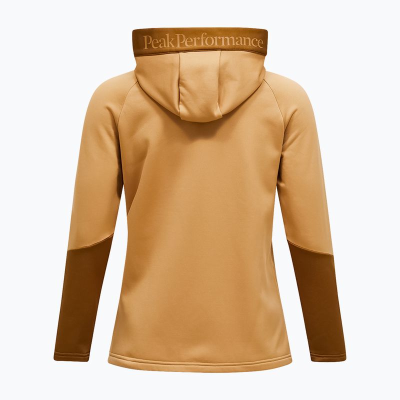 Bluză pentru femei Peak Performance Rider Essentials Zip Hood Sierra Sand/Earthy Summit 2