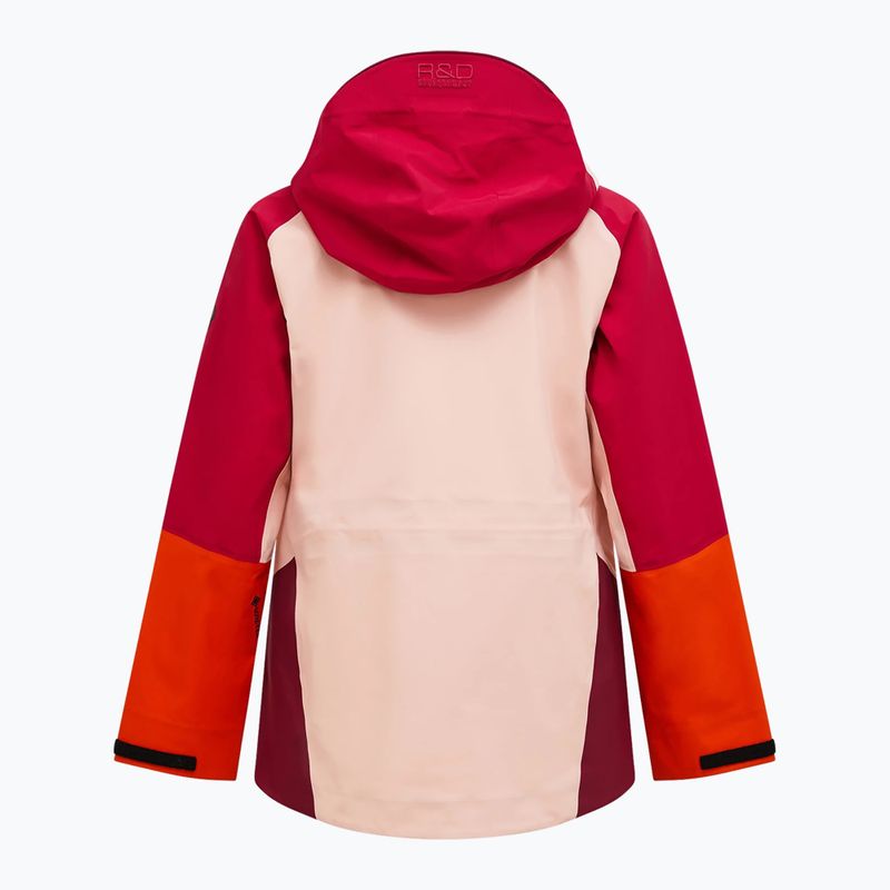 Geacă de schi pentru femei Peak Performance Visilight GTX C-Knit 3L tech burgundy/peach fuzz 8