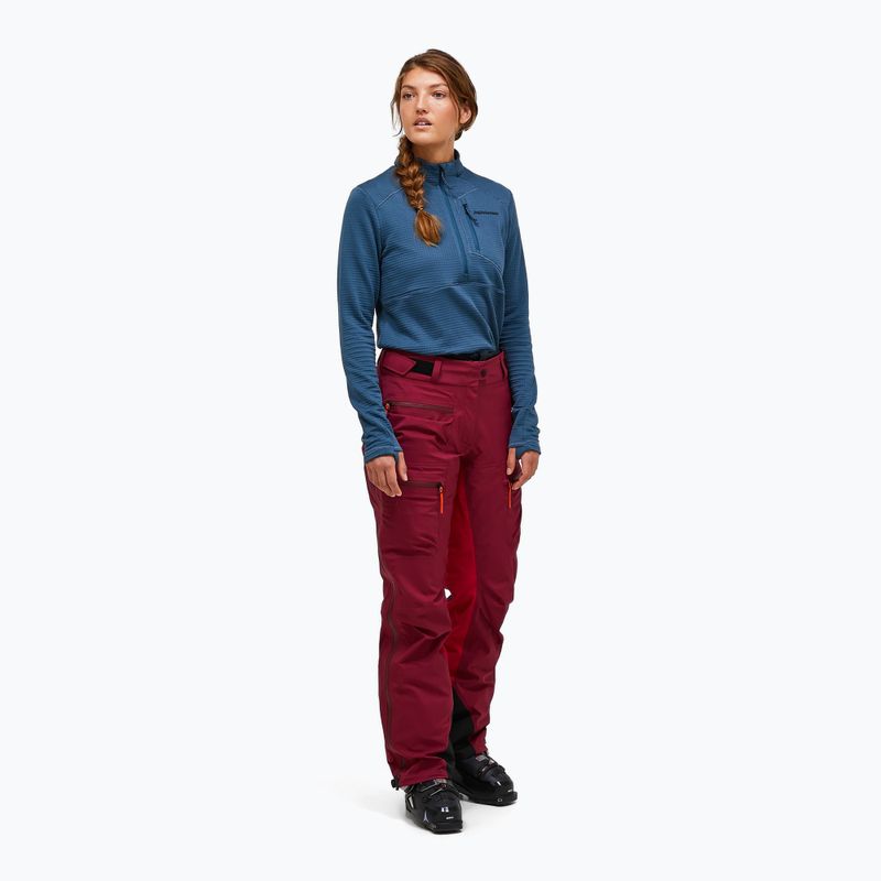 Pantaloni de schi pentru femei Peak Performance Vislight GTX C-Knit 3L vertical zenith/tech burgundy 2