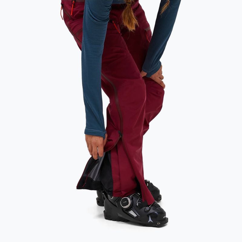 Pantaloni de schi pentru femei Peak Performance Vislight GTX C-Knit 3L vertical zenith/tech burgundy 5