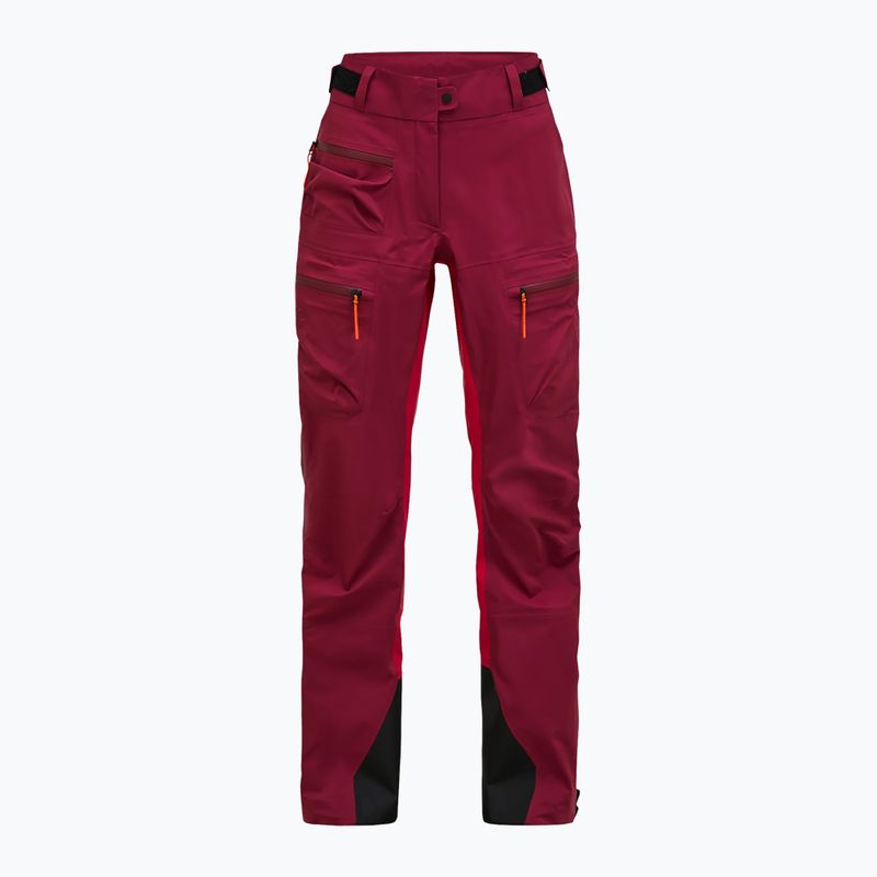 Pantaloni de schi pentru femei Peak Performance Vislight GTX C-Knit 3L vertical zenith/tech burgundy 6