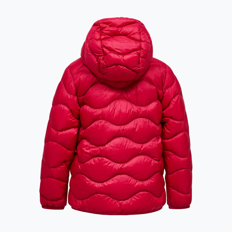 Geacă cu puf pentru copii Peak Performance Helium Down Hood Jacket Tech Burgundy/Vertical Zenith 2