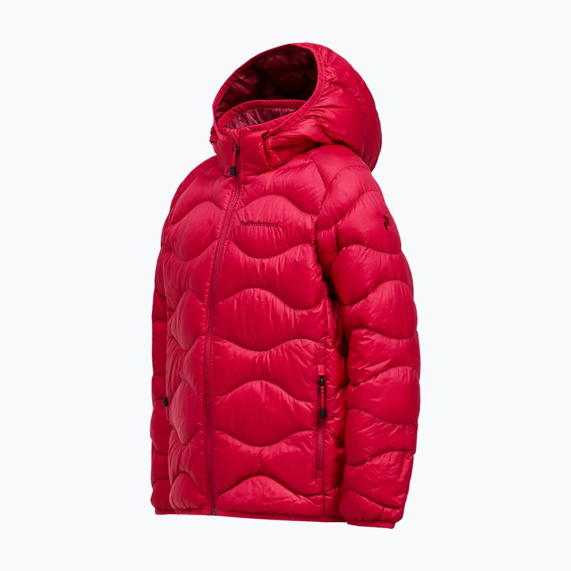 Geacă cu puf pentru copii Peak Performance Helium Down Hood Jacket Tech Burgundy/Vertical Zenith 3