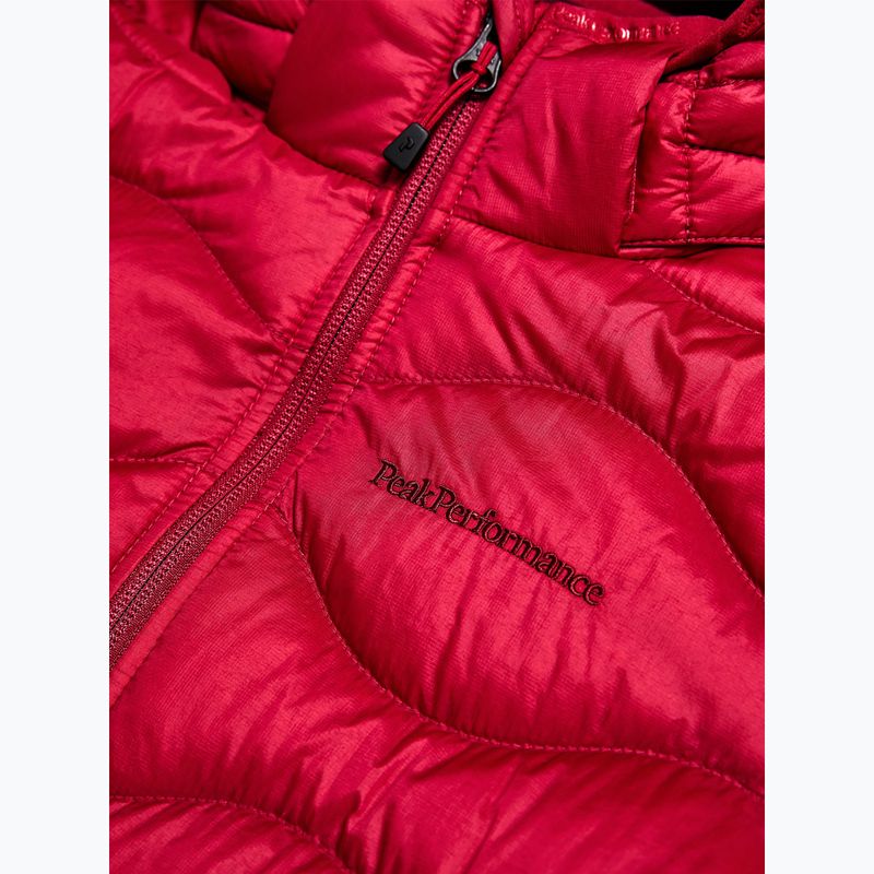 Geacă cu puf pentru copii Peak Performance Helium Down Hood Jacket Tech Burgundy/Vertical Zenith 4