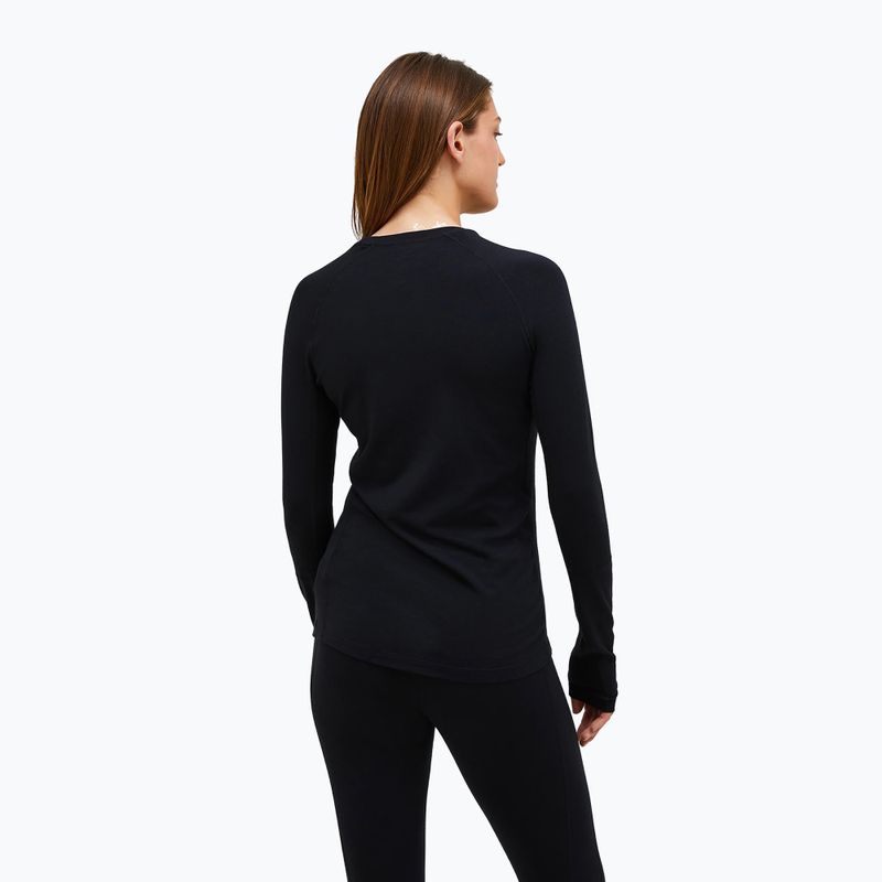 Bluză termică damă Peak Performance Magic Crew Wool-Blend Baselayer black/black 2