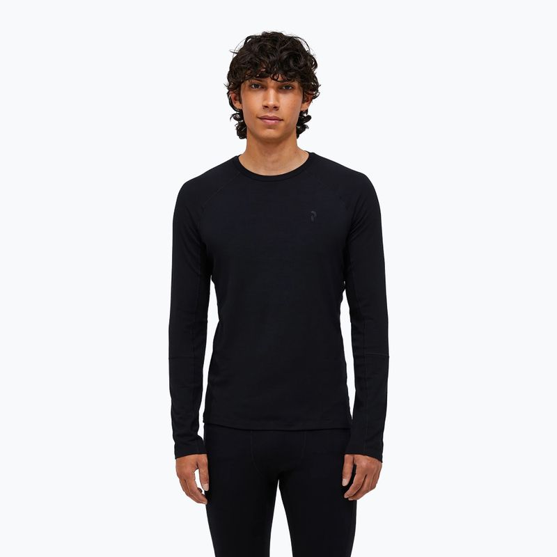 Bluză termică pentru bărbați Peak Performance Magic Crew Wool-Blend Baselayer black/black