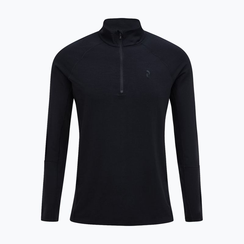 Bluză termoactivă pentru bărbați Peak Performance Magic Half Zip Wool-Blend Baselayer black/black 3