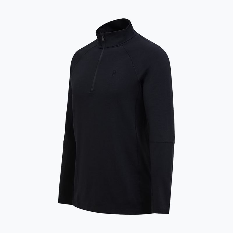 Bluză termoactivă pentru bărbați Peak Performance Magic Half Zip Wool-Blend Baselayer black/black 5