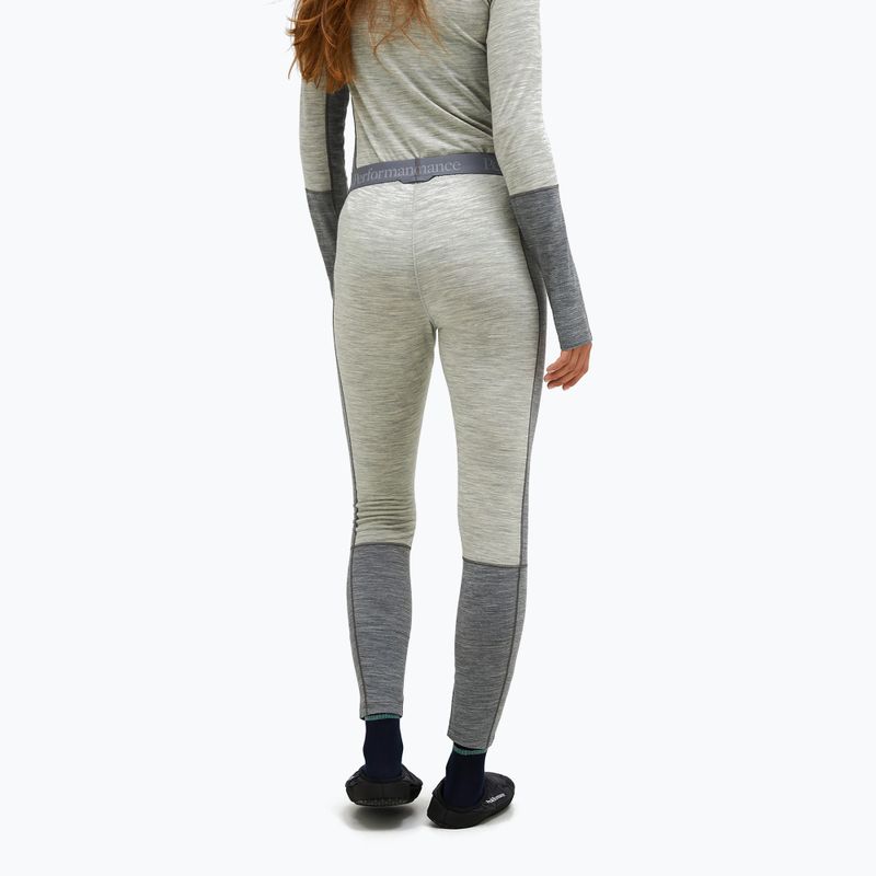 Pantaloni termoactivi pentru femei Peak Performance Peak Performance Magic 7/8 Long Johns Wool-Blend Baselayer med grey melange/melange grey 2