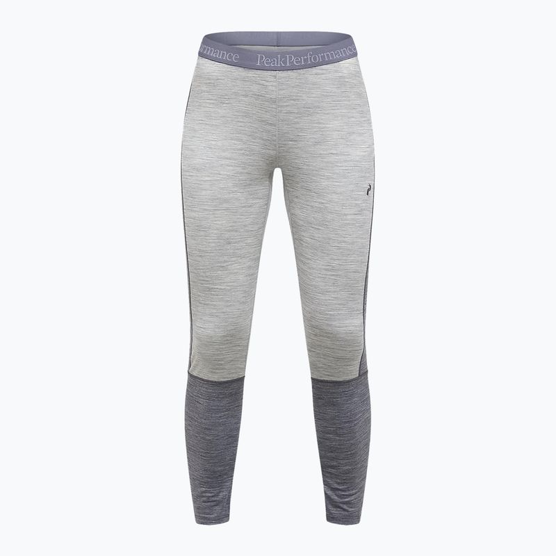 Pantaloni termoactivi pentru femei Peak Performance Peak Performance Magic 7/8 Long Johns Wool-Blend Baselayer med grey melange/melange grey 3