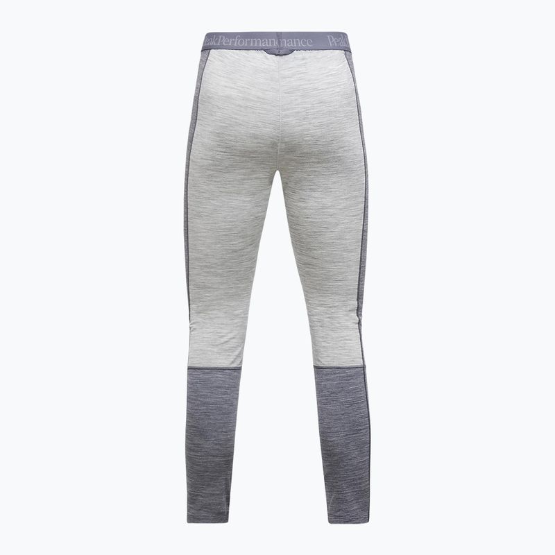 Pantaloni termoactivi pentru femei Peak Performance Peak Performance Magic 7/8 Long Johns Wool-Blend Baselayer med grey melange/melange grey 4