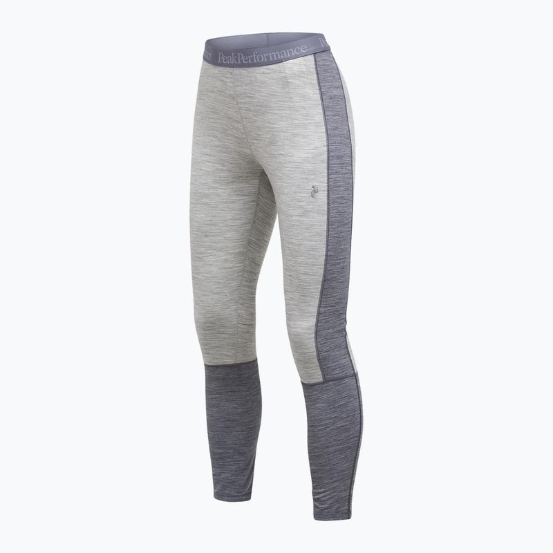 Pantaloni termoactivi pentru femei Peak Performance Peak Performance Magic 7/8 Long Johns Wool-Blend Baselayer med grey melange/melange grey 5