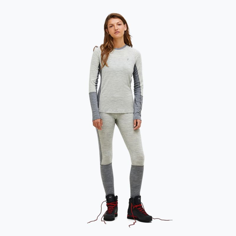 Longsleeve termoactivi pentru femei Peak Performance Magic Crew Wool-Blend Baselayer med grey melange 2