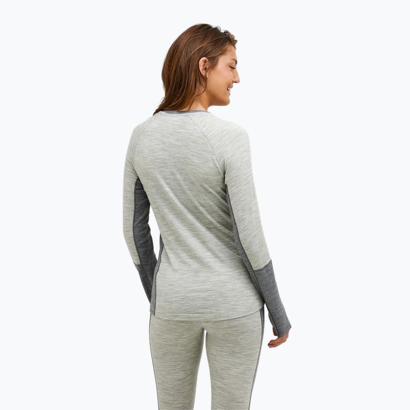 Longsleeve termoactivi pentru femei Peak Performance Magic Crew Wool-Blend Baselayer med grey melange 3