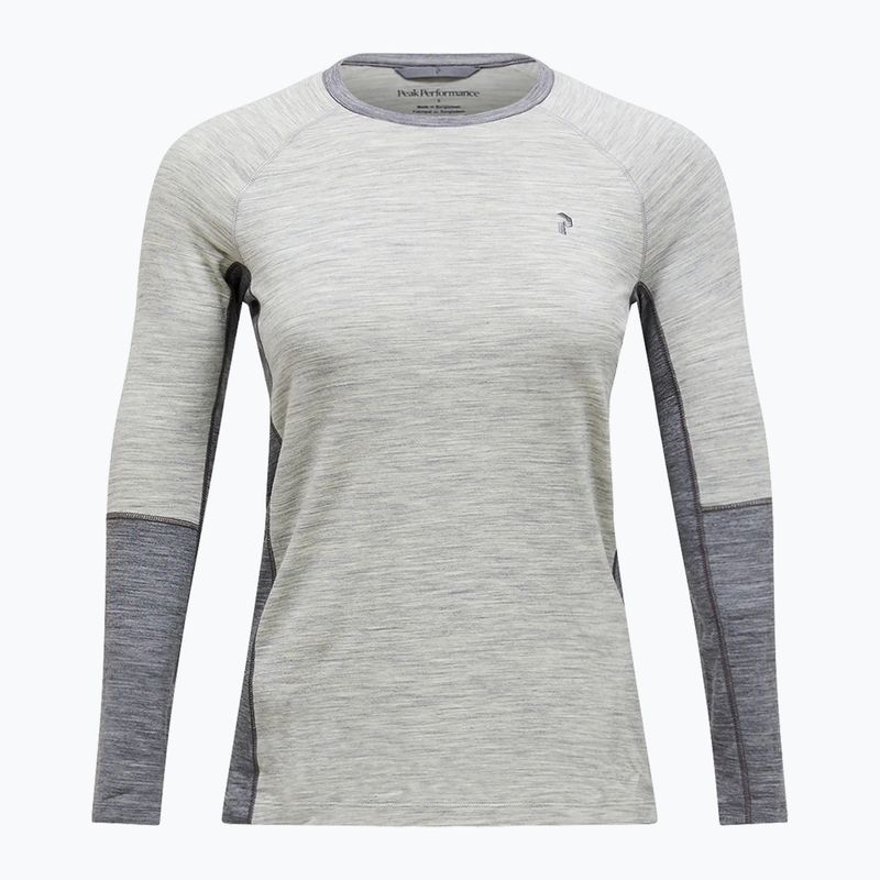Longsleeve termoactivi pentru femei Peak Performance Magic Crew Wool-Blend Baselayer med grey melange 4