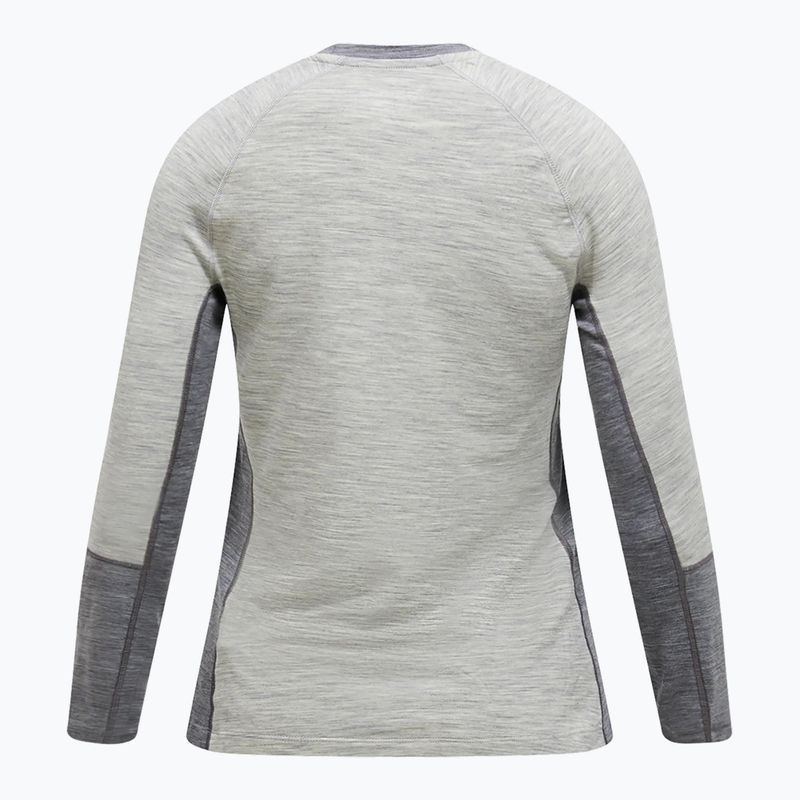 Longsleeve termoactivi pentru femei Peak Performance Magic Crew Wool-Blend Baselayer med grey melange 5