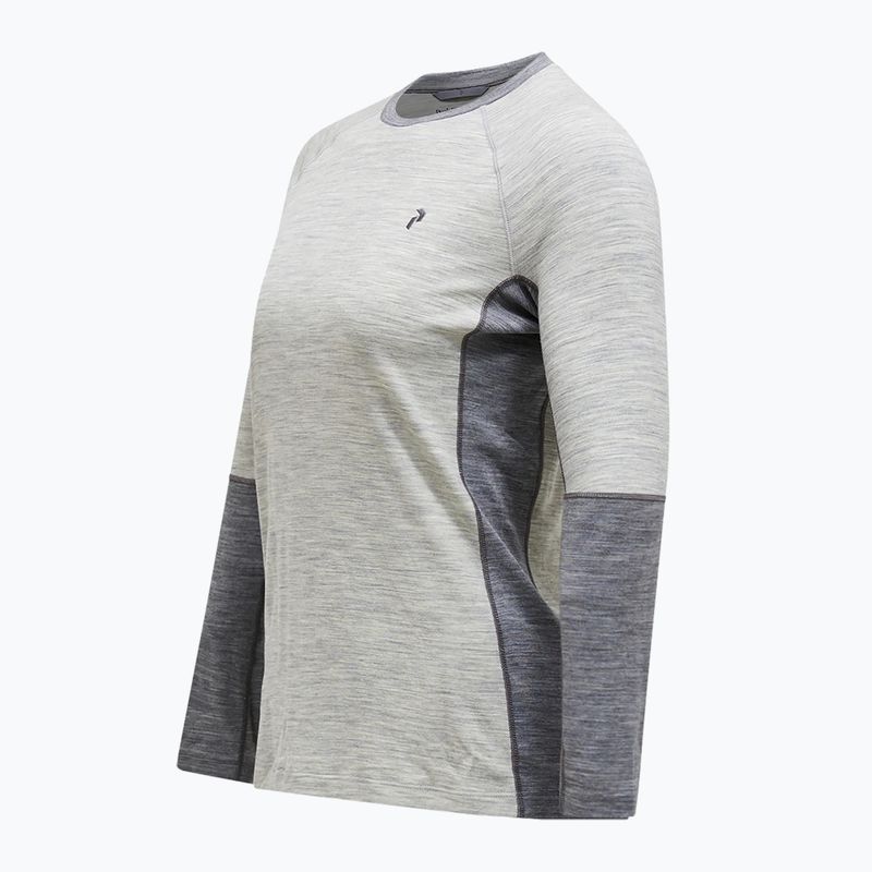 Longsleeve termoactivi pentru femei Peak Performance Magic Crew Wool-Blend Baselayer med grey melange 6