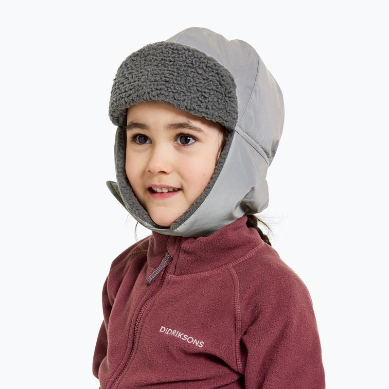 Căciulă pentru copii Didriksons Biggles Reflective Cap argintiu 2