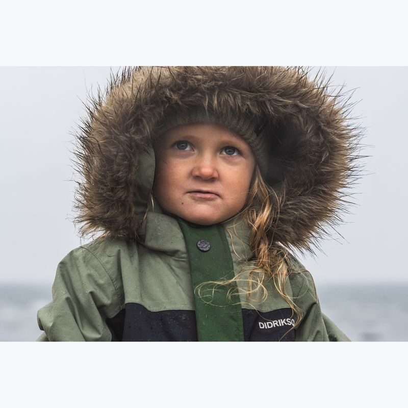 Costum de schi pentru copii Didriksons Bjärven Cover light moss 19