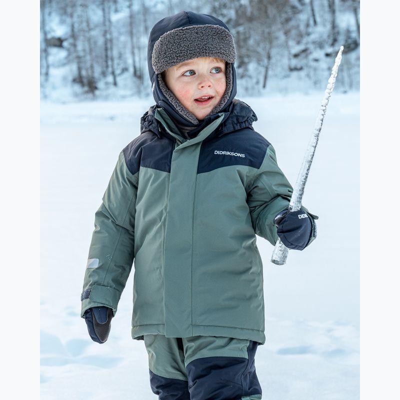 Set de schi pentru copii Didriksons Skare 2 dark moss 12