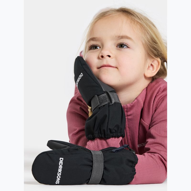 Mănuși de schi pentru copii Didriksons Biggles Zip Mitten 9 black 2