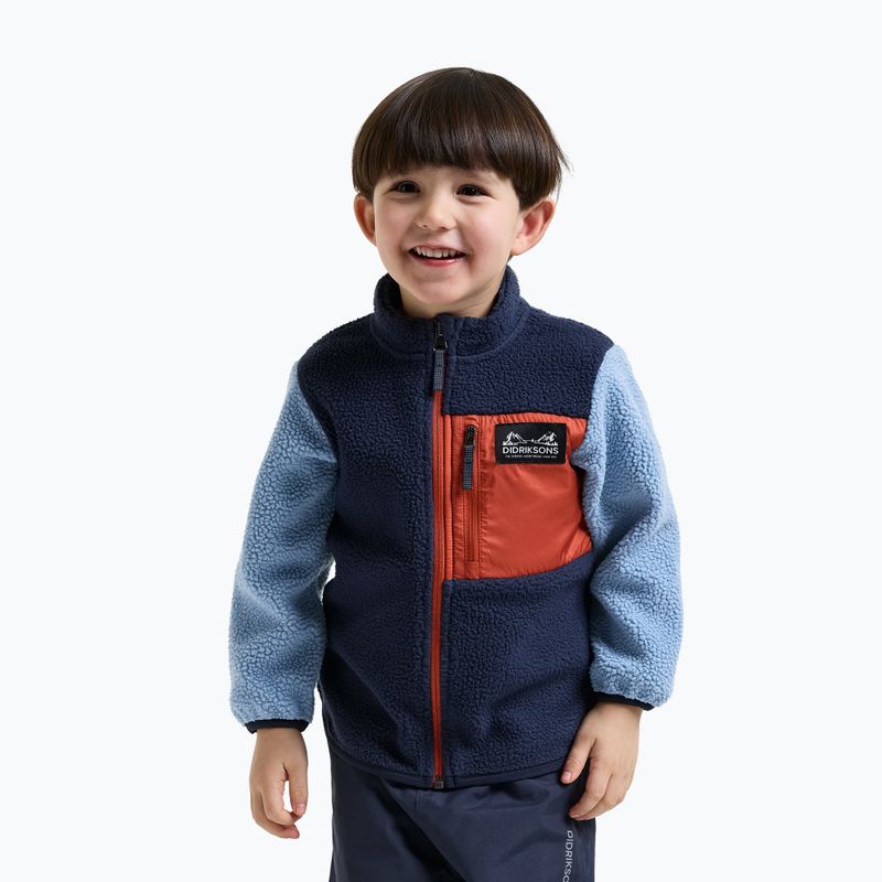 Bluză fleece pentru copii Didriksons Anten 2 Fz winter blue 3