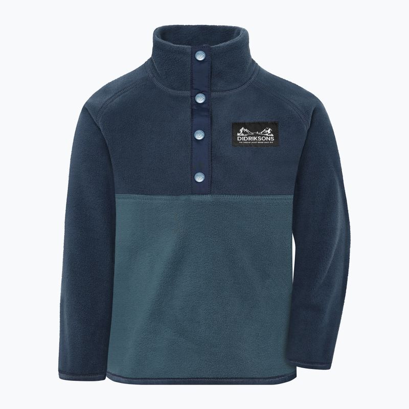 Bluză fleece pentru copii Didriksons Monte 6 Half Button mountain blue