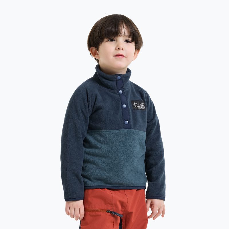 Bluză fleece pentru copii Didriksons Monte 6 Half Button mountain blue 3