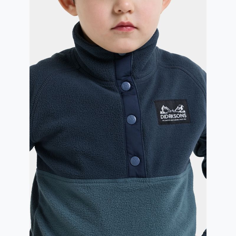 Bluză fleece pentru copii Didriksons Monte 6 Half Button mountain blue 8