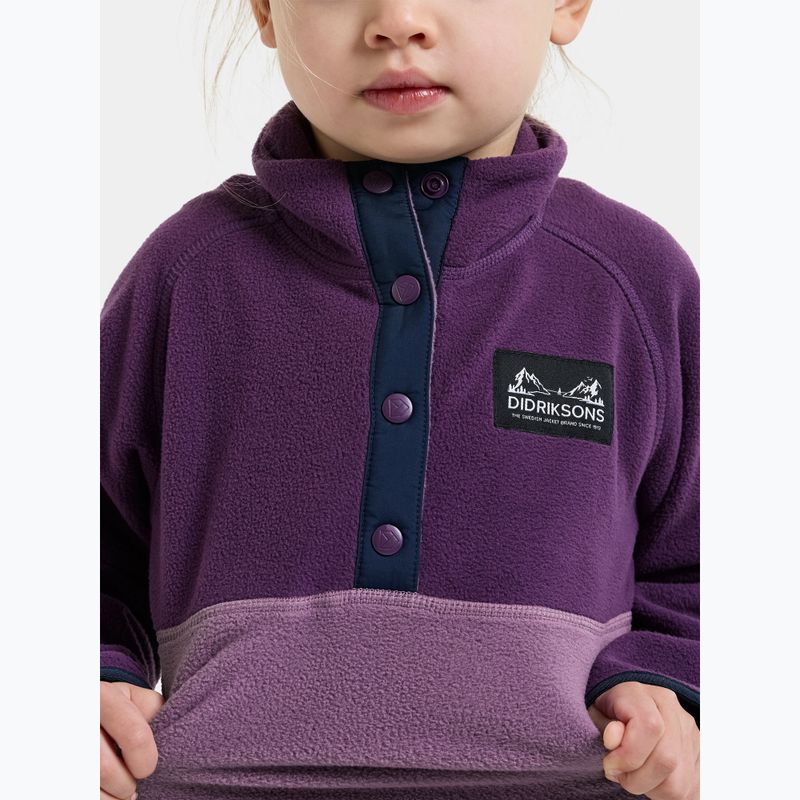 Bluză fleece pentru copii Didriksons Monte 6 Half Button northern purple 7