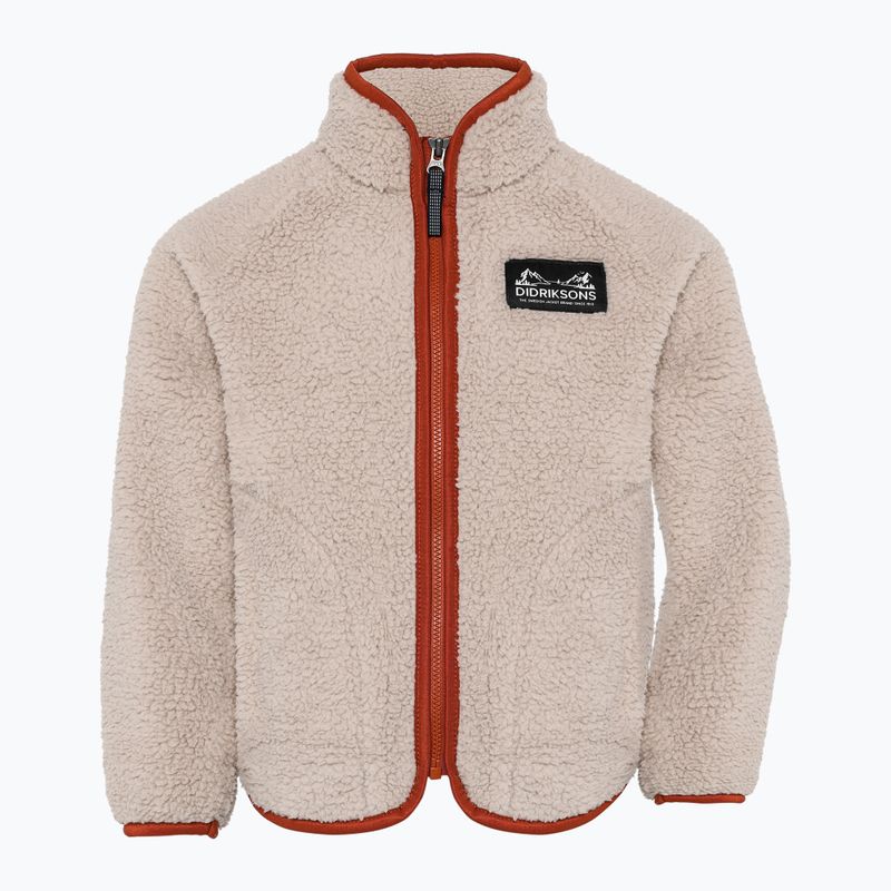 Bluză fleece pentru copii Didriksons Gibbsc 2 Fz beach beige/rust