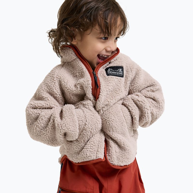 Bluză fleece pentru copii Didriksons Gibbsc 2 Fz beach beige/rust 3
