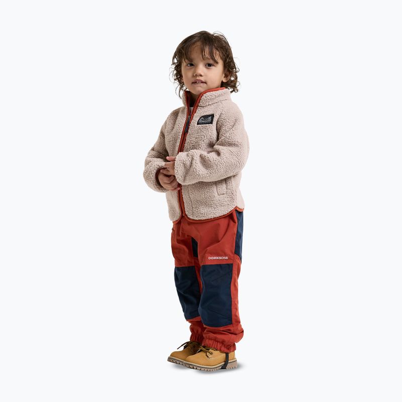Bluză fleece pentru copii Didriksons Gibbsc 2 Fz beach beige/rust 4