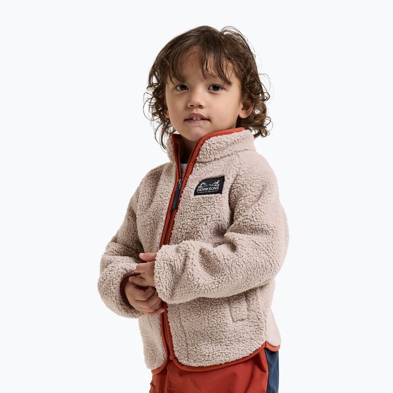 Bluză fleece pentru copii Didriksons Gibbsc 2 Fz beach beige/rust 9