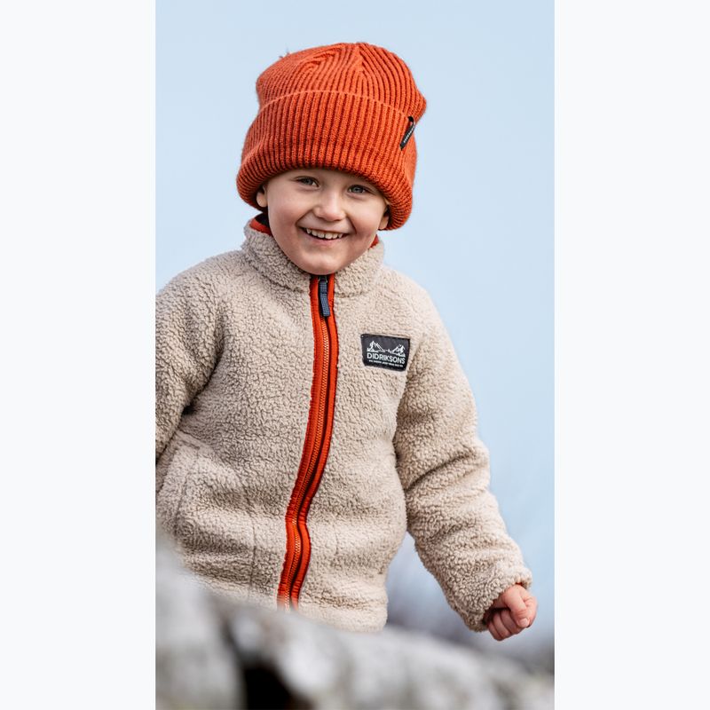 Bluză fleece pentru copii Didriksons Gibbsc 2 Fz beach beige/rust 14