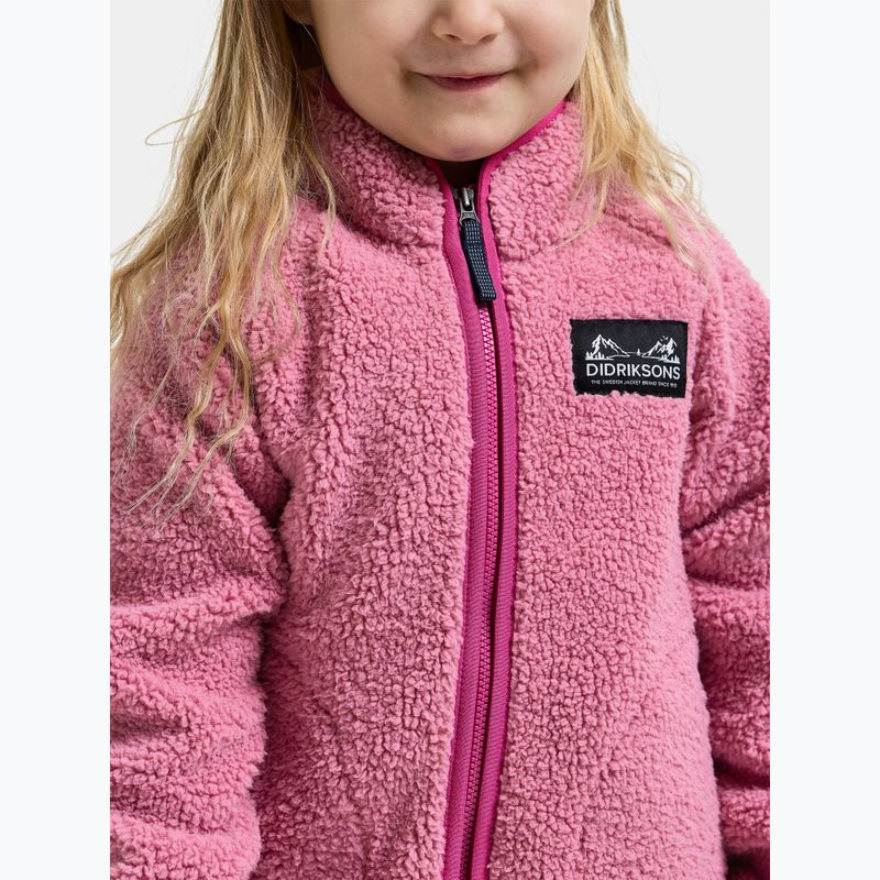 Bluză fleece pentru copii Didriksons Gibbsc 2 Fz heather pink/cactus pink 7