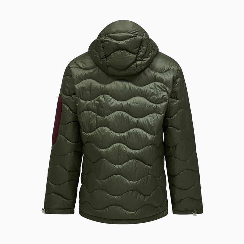 Geacă cu puf pentru bărbați Peak Performance Helium Utility Down Hood Pine Needle/Mosswood 7