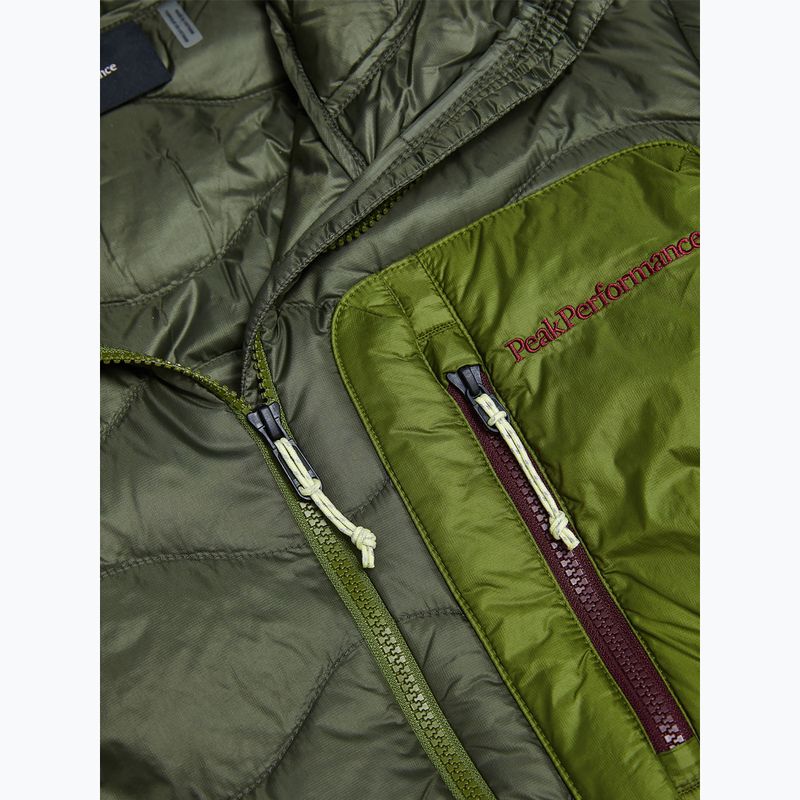 Geacă cu puf pentru bărbați Peak Performance Helium Utility Down Hood Pine Needle/Mosswood 9