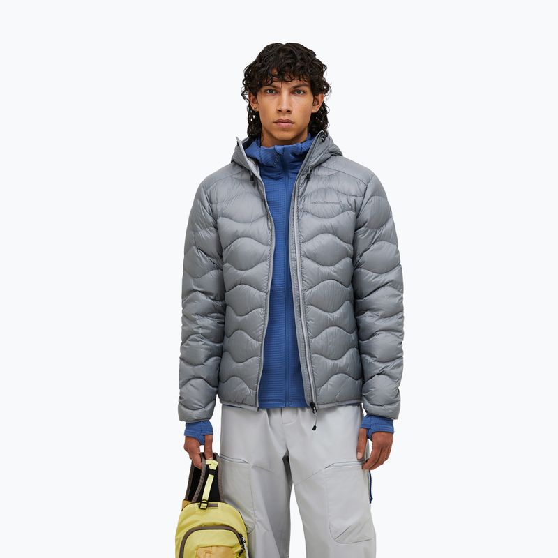 Geacă cu puf pentru bărbați Peak Performance Helium Down Hood lt grey/antarctica