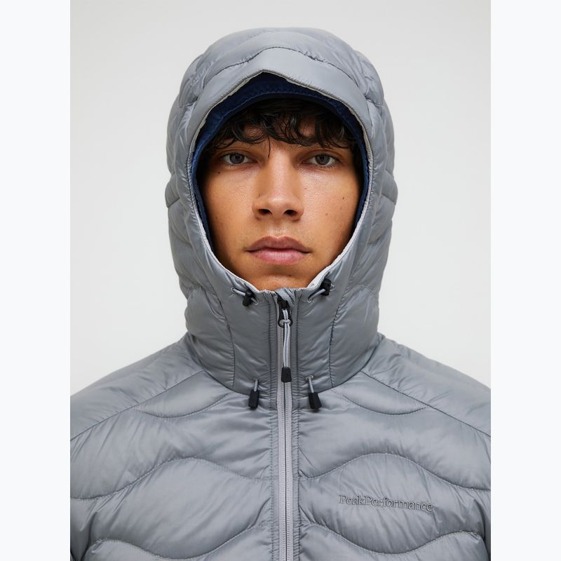 Geacă cu puf pentru bărbați Peak Performance Helium Down Hood lt grey/antarctica 3