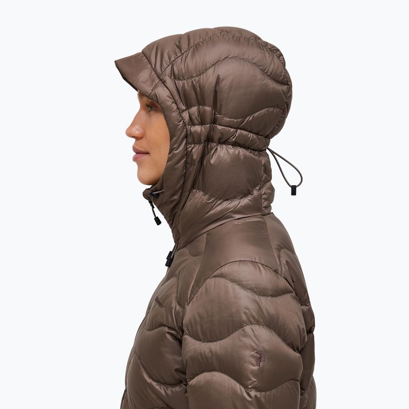 Geacă cu puf pentru femei Peak Performance Helium Down Hood terrain tan 5