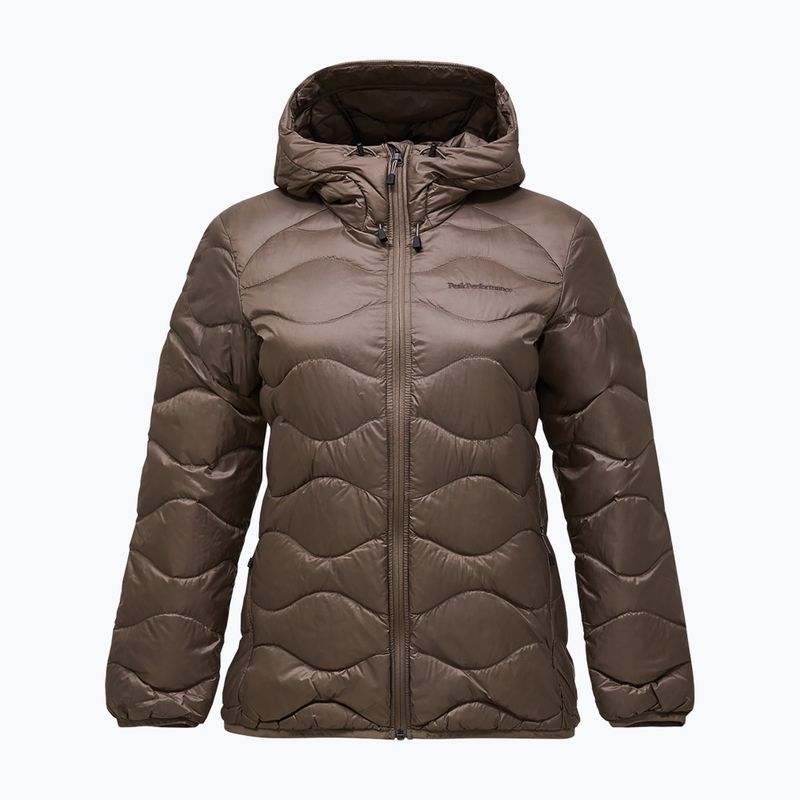 Geacă cu puf pentru femei Peak Performance Helium Down Hood terrain tan 6