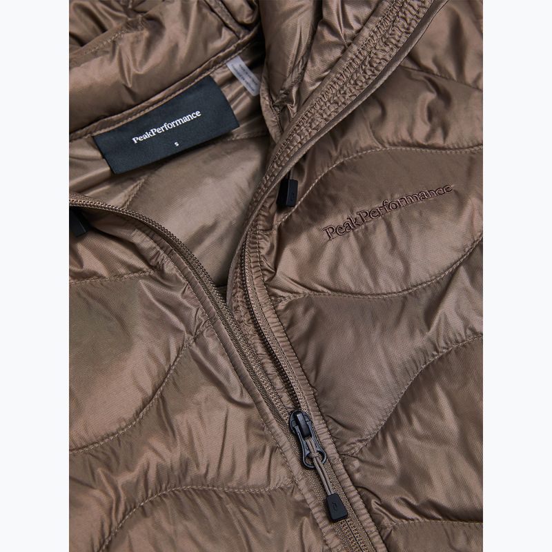 Geacă cu puf pentru femei Peak Performance Helium Down Hood terrain tan 9