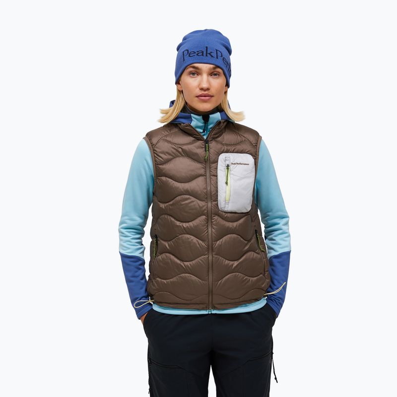 Vestă pentru femei Peak Performance Helium Utility Down terrain tan/antarctica