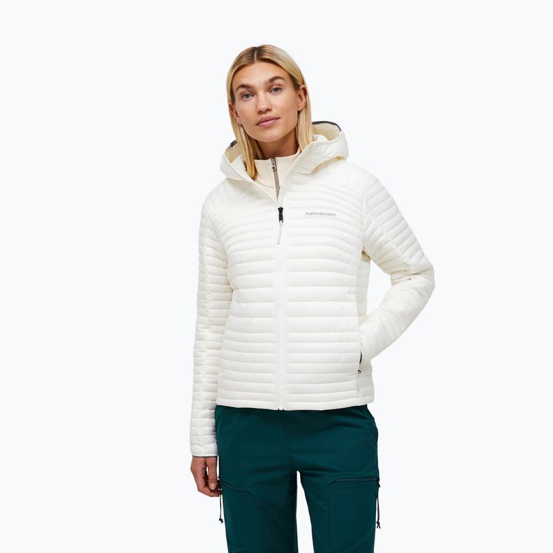 Geacă izolată pentru femei Peak Performance Monolight Synthetic Hood off white