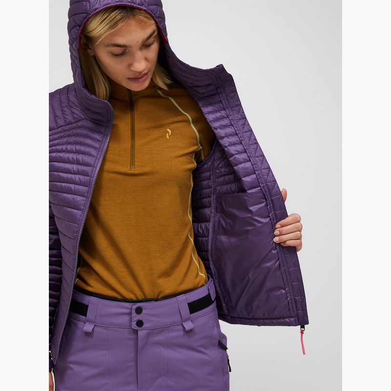 Geacă izolată pentru femei Peak Performance Monolight Synthetic Hood montana grape 3