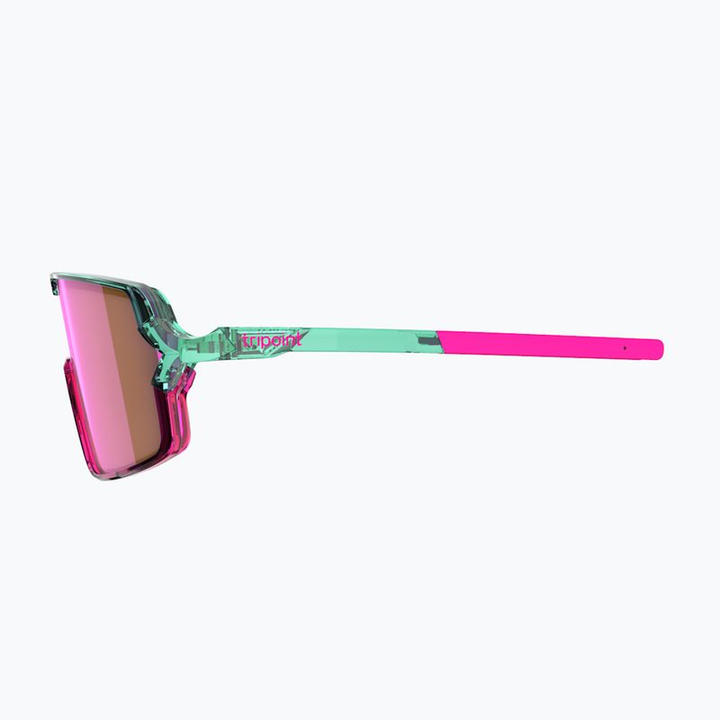 Ochelari de soare Tripoint 008 Lake Prespa Small X crystal neon turquoise/brown/pink multi 5