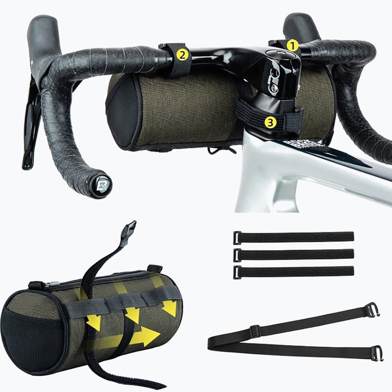 Geantă de bicicletă Rockbros 30110049001 Bike Front Bag 2 l green/black 5