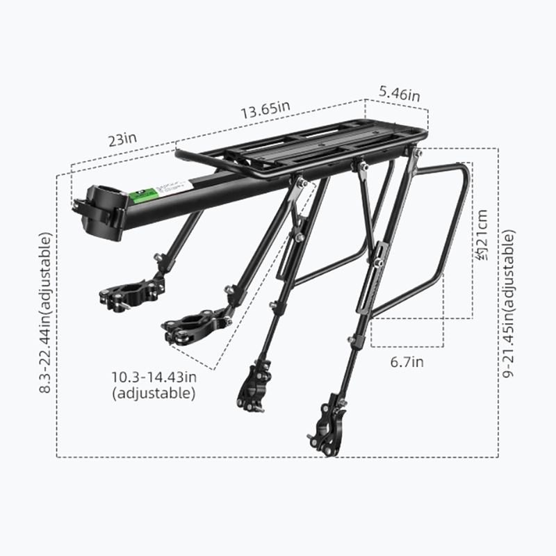 Portbagaj pentru bicicletă Rockbros 33210004001 Bike Rear Rack black 2