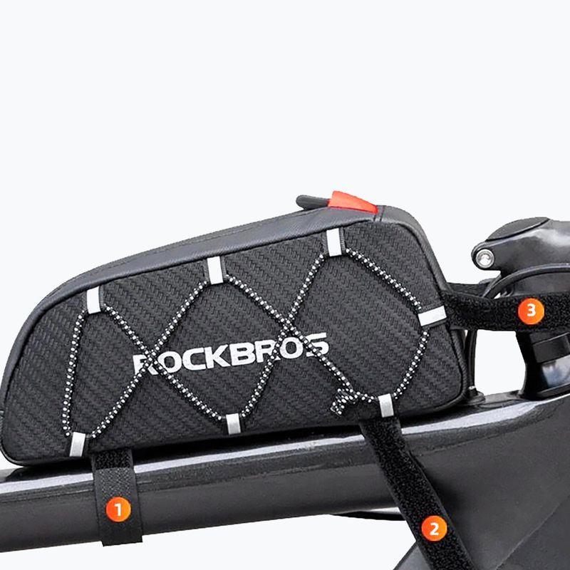 Geantă de bicicletă pentru cadru Rockbros 039BK Bike Tube Bag 1 l black 4